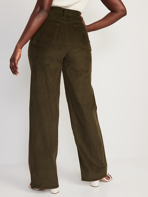 Image number 5 showing, Extra High-Waisted Sky-Hi Wide-Leg Corduroy Pants