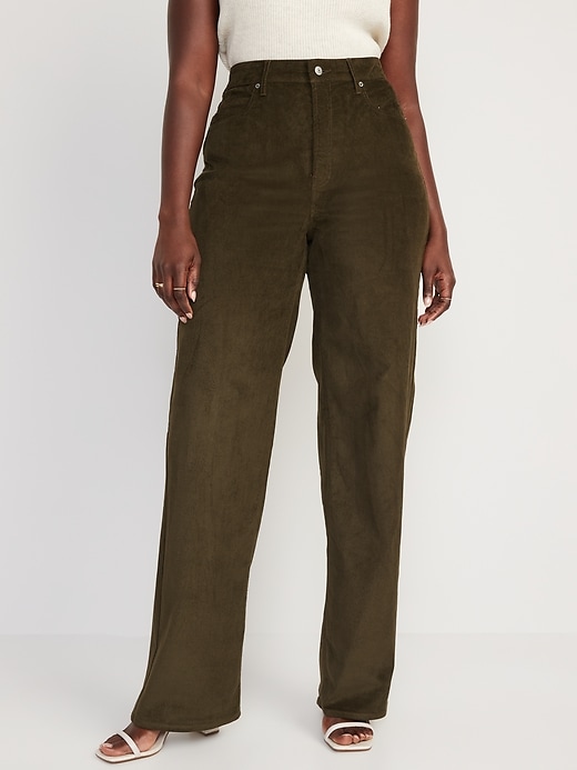 Image number 4 showing, Extra High-Waisted Sky-Hi Wide-Leg Corduroy Pants