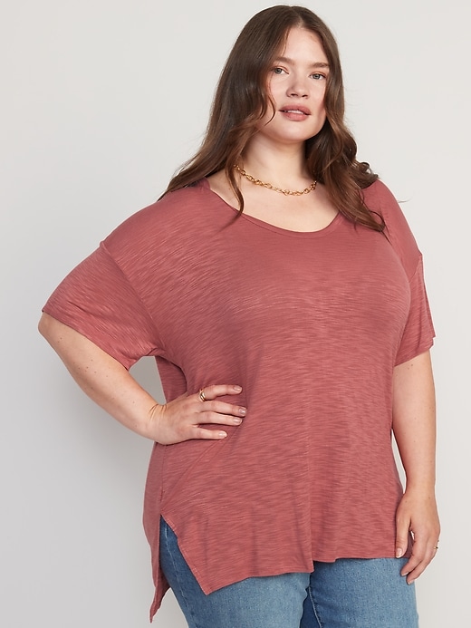 Image number 7 showing, Oversized Luxe Voop-Neck Tunic T-Shirt