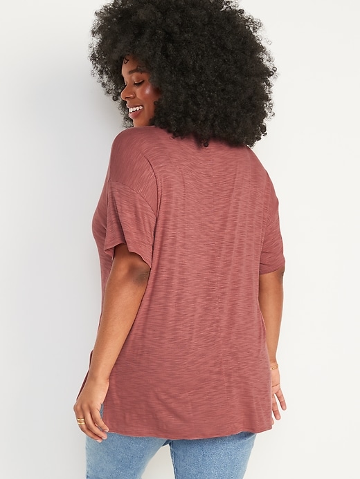 Image number 6 showing, Oversized Luxe Voop-Neck Tunic T-Shirt