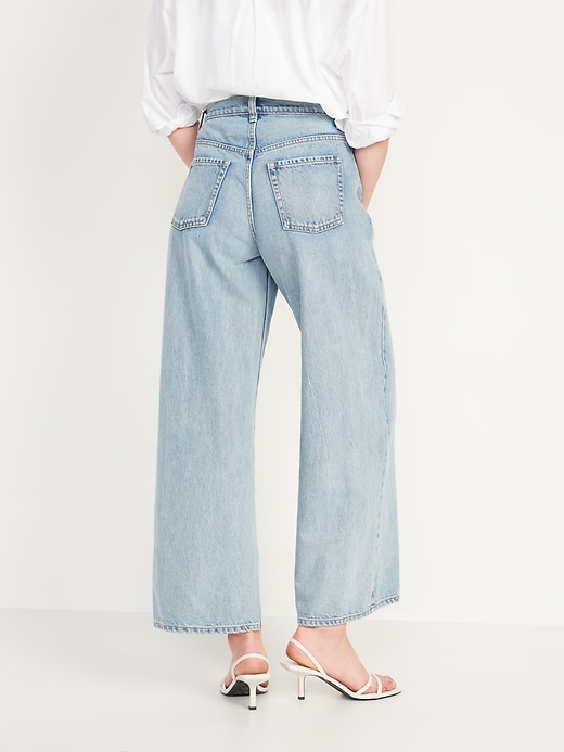 Image number 2 showing, Extra High-Waisted Baggy Wide-Leg  Non-Stretch Jeans for Women
