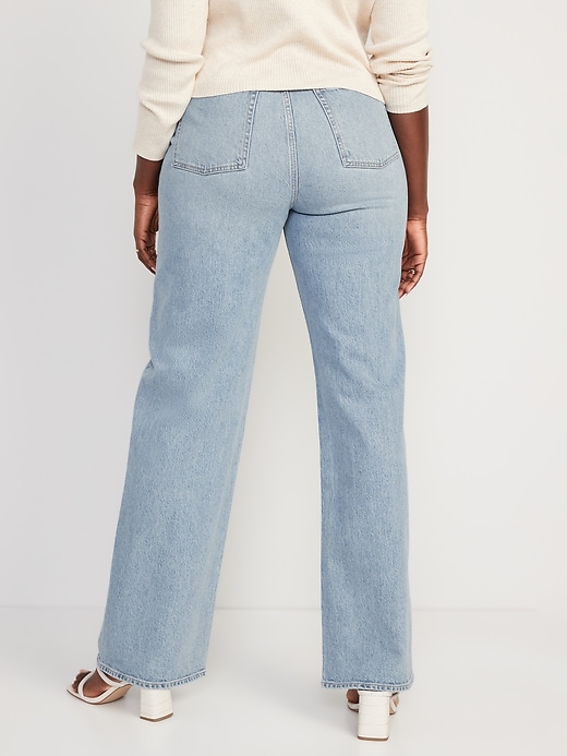 Image number 6 showing, Extra High-Waisted Ripped Wide-Leg Jeans for Women
