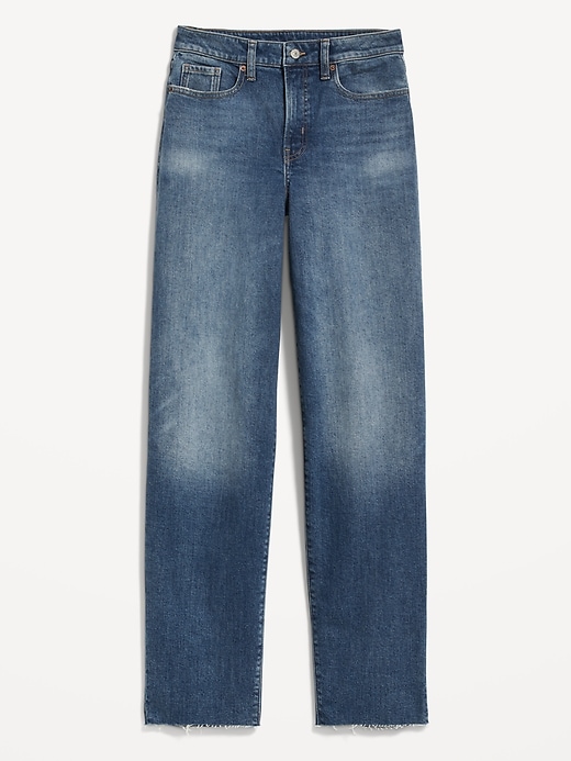 Image number 4 showing, High-Waisted O.G. Loose Cut-Off Jeans for Women
