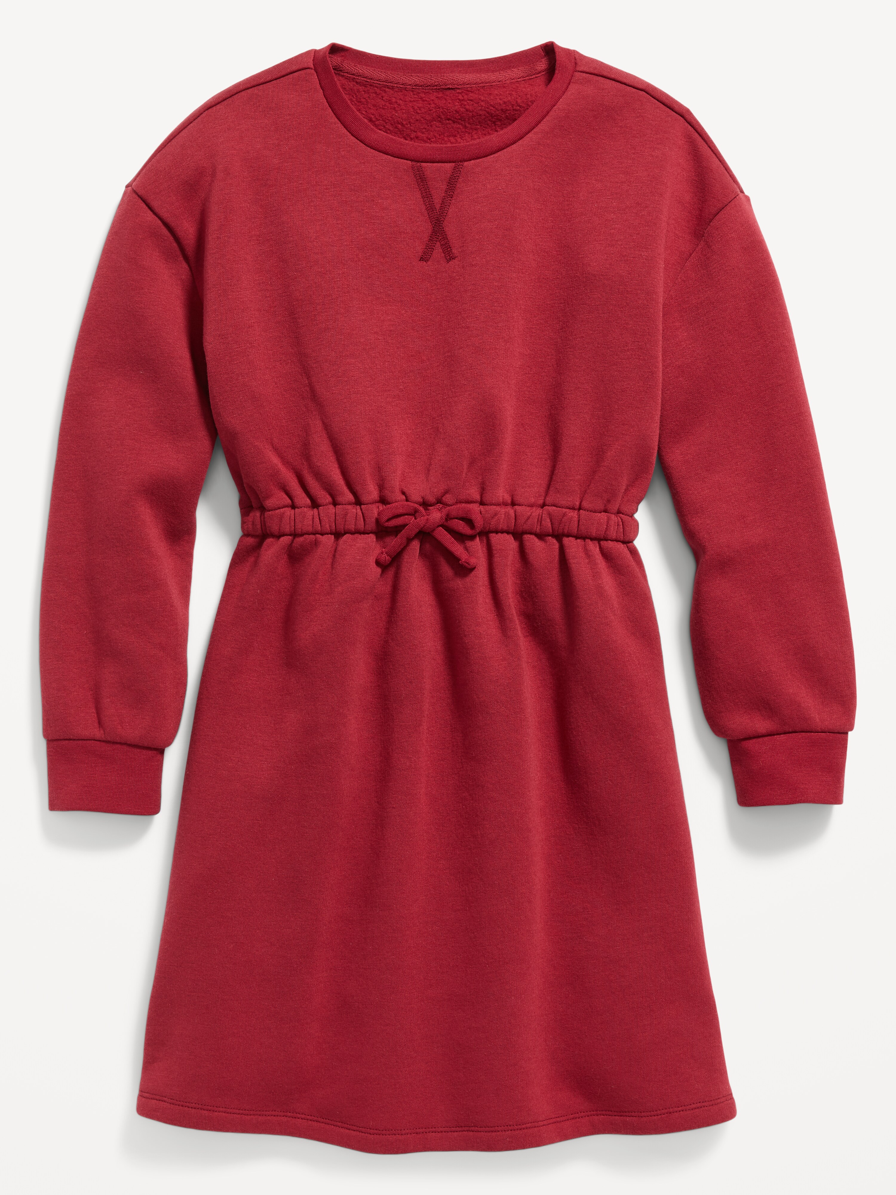 Long-Sleeve Cinched-Waist Sweatshirt 