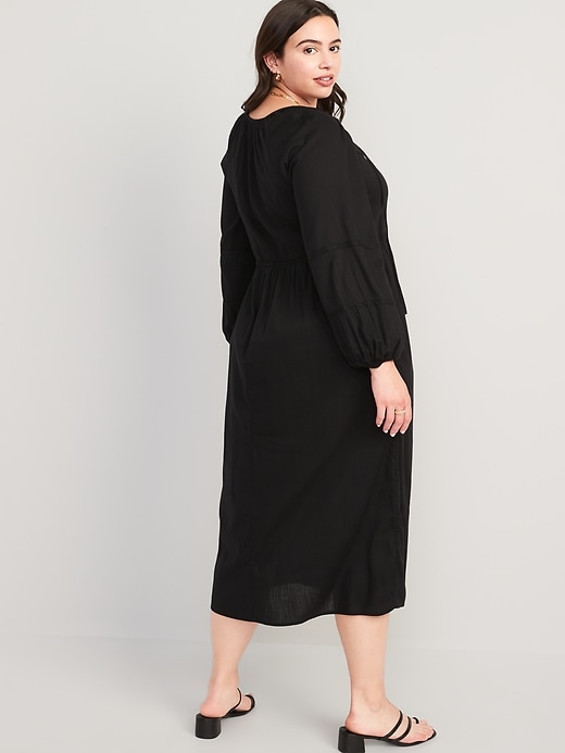 Image number 6 showing, Long-Sleeve All-Day Midi Swing Dress