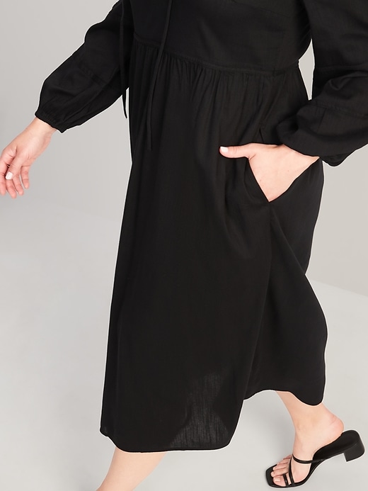 Image number 3 showing, Long-Sleeve All-Day Midi Swing Dress