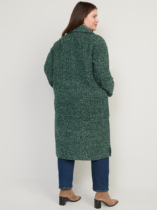 Image number 8 showing, Relaxed Textured Overcoat for Women