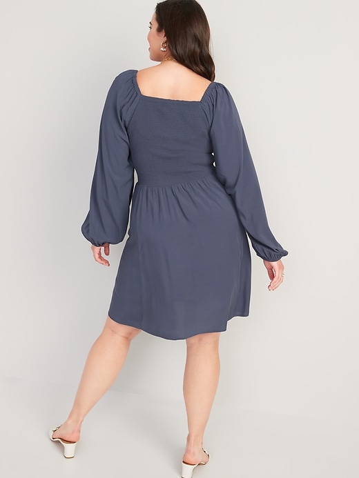 Image number 6 showing, Fit & Flare Smocked Mini Dress