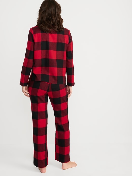 Printed Flannel Pajama Set for Women | Old Navy