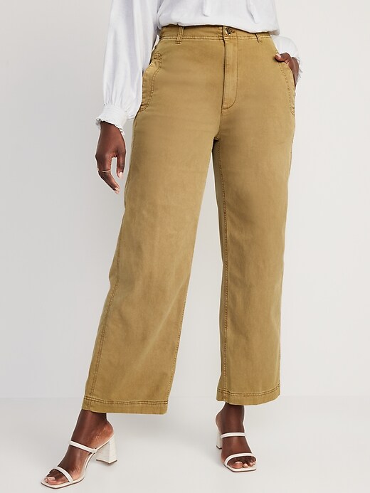Image number 5 showing, Extra High-Waisted Wide-Leg Workwear Pants for Women