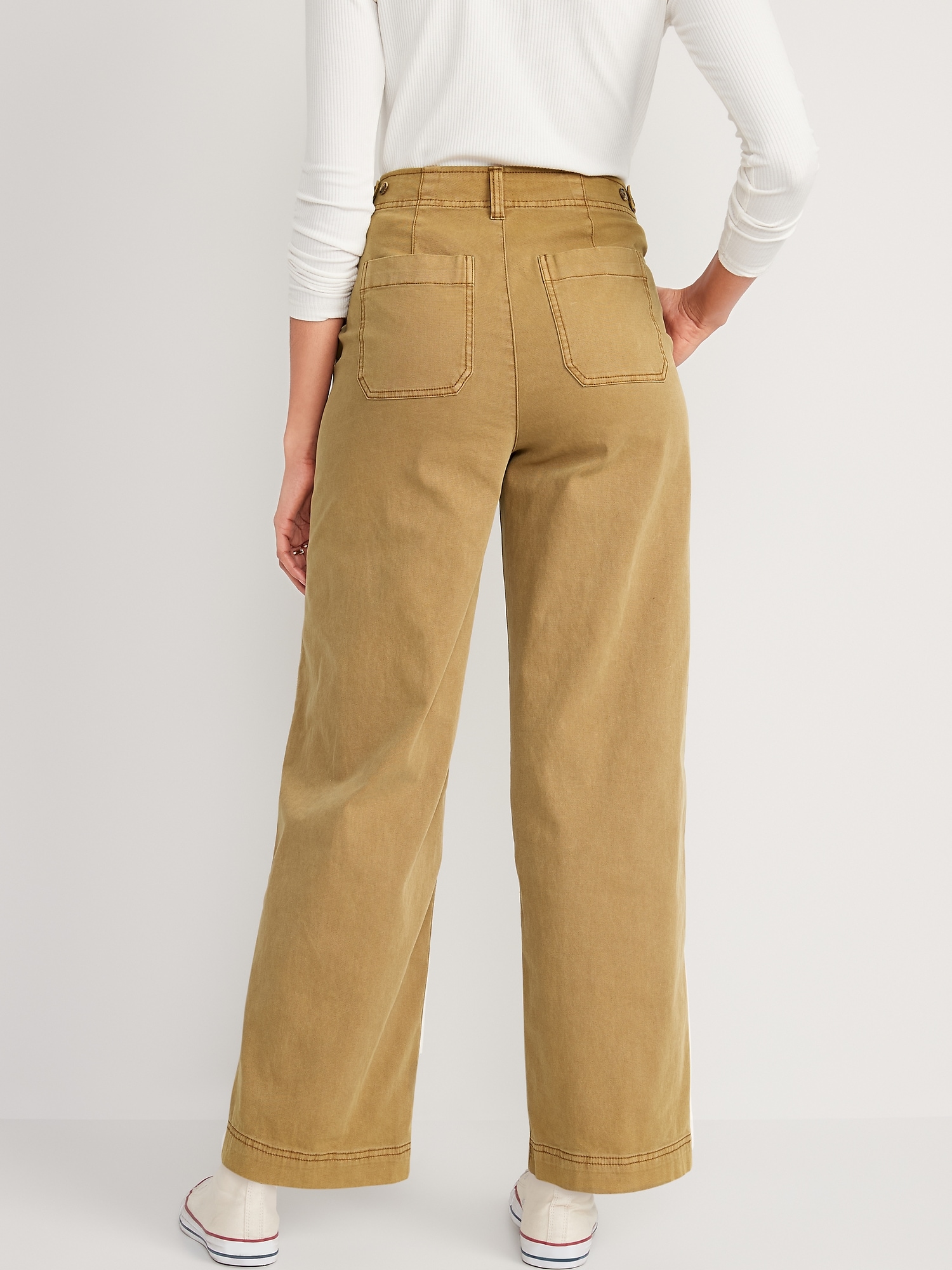 Old Navy, Pants & Jumpsuits, Nwt Old Navy High Rise Wide Leg Khaki Pants  Womens Size 4