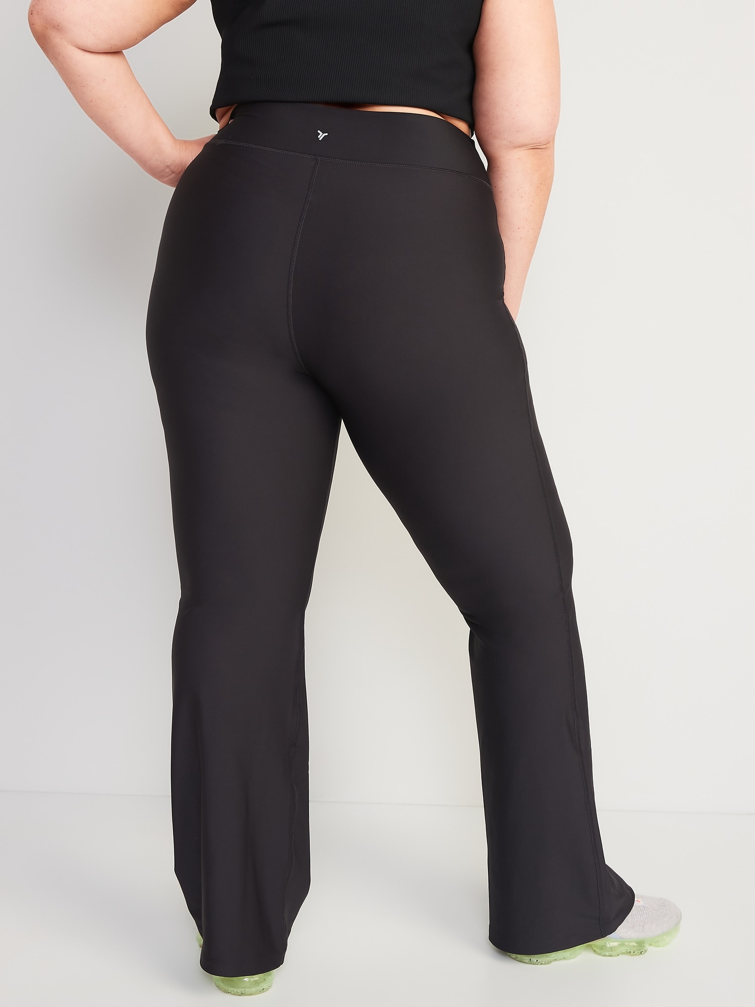 Women's Plus Size High Waist Slim Fit Flare Leggings With Pockets