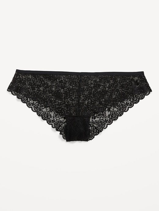 Image number 1 showing, Lace Cheeky Thong Underwear