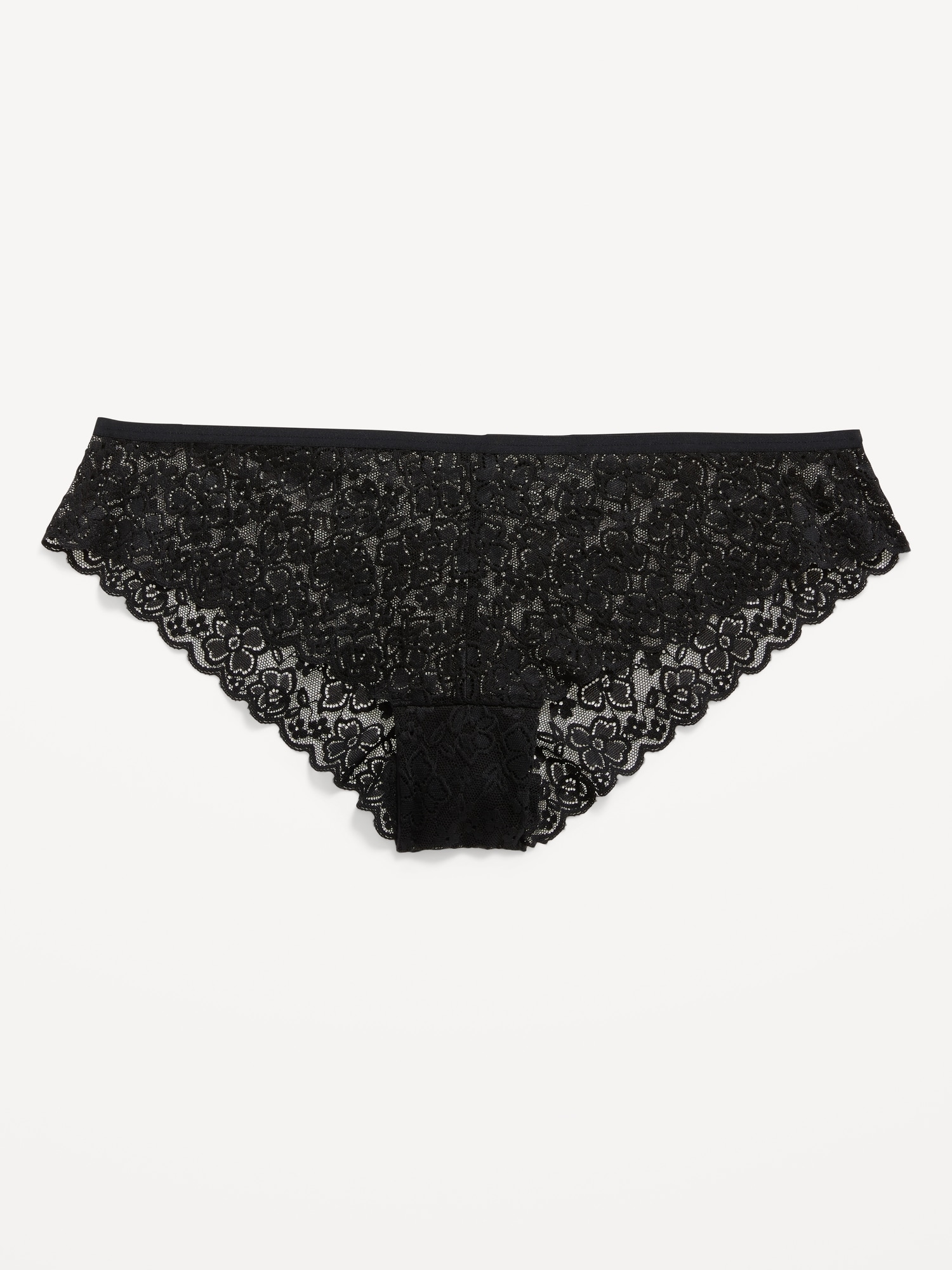 Old Navy Lace Cheeky Thong Underwear for Women black. 1