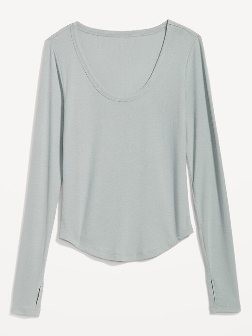 Image number 4 showing, UltraLite Long-Sleeve Rib-Knit Top