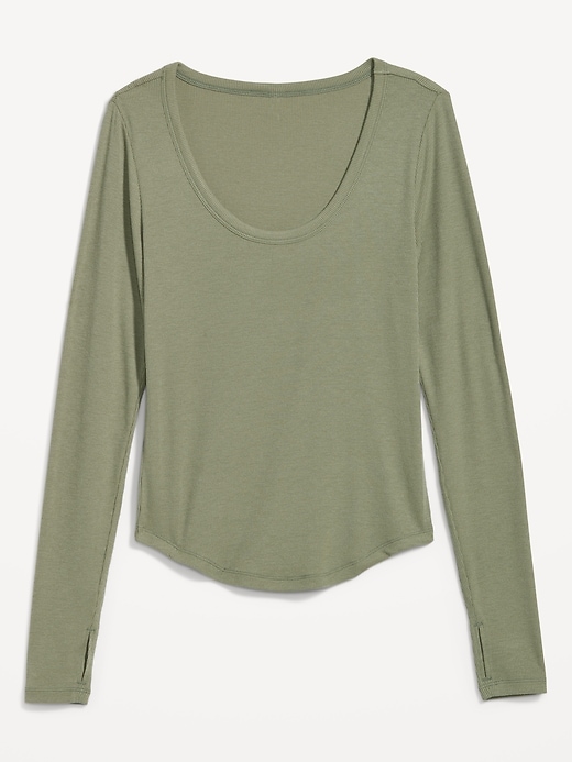 Image number 4 showing, UltraLite Long-Sleeve Rib-Knit Top