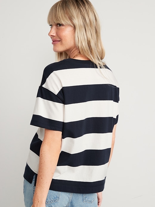 Short-Sleeve Vintage Striped T-Shirt for Women | Old Navy