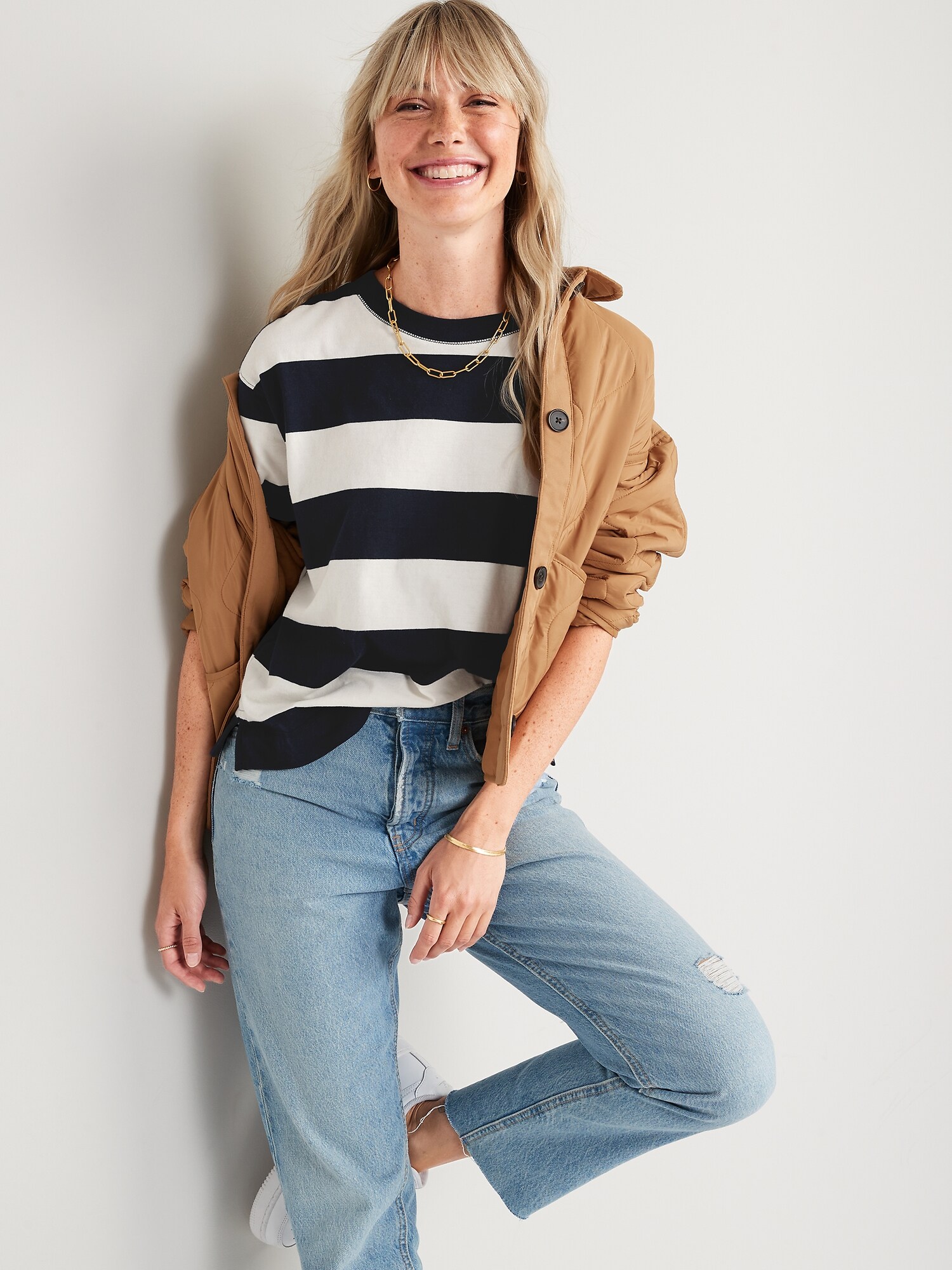 Short-Sleeve Vintage Striped T-Shirt | Old Navy