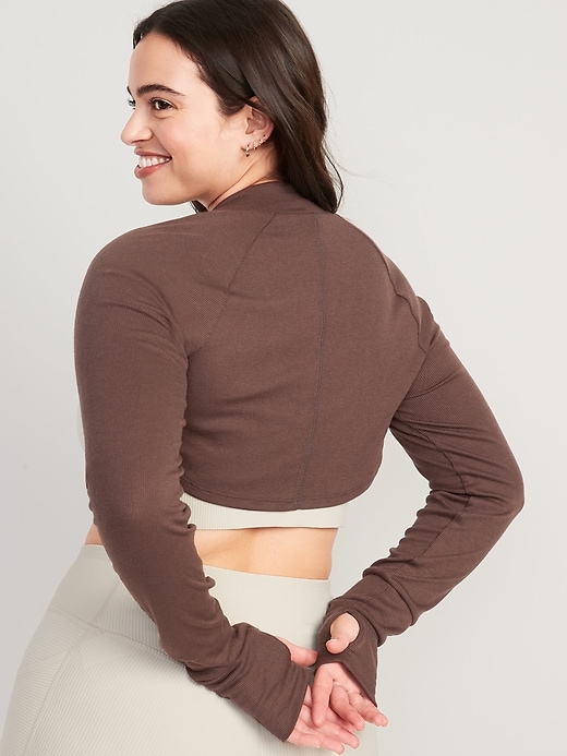 Image number 6 showing, Long-Sleeve UltraLite Rib-Knit Bolero Cardigan Sweater for Women
