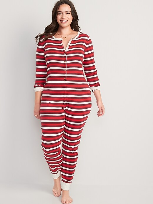 Image number 5 showing, Matching Printed One-Piece Pajamas