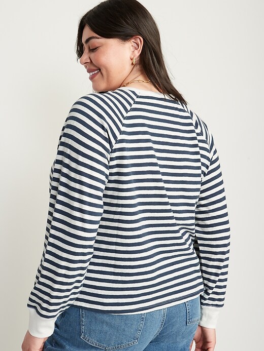 Image number 8 showing, Long-Sleeve Striped Henley T-Shirt