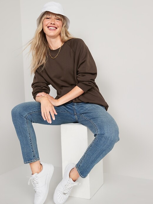 Image number 3 showing, Oversized French Terry Tunic Sweatshirt for Women