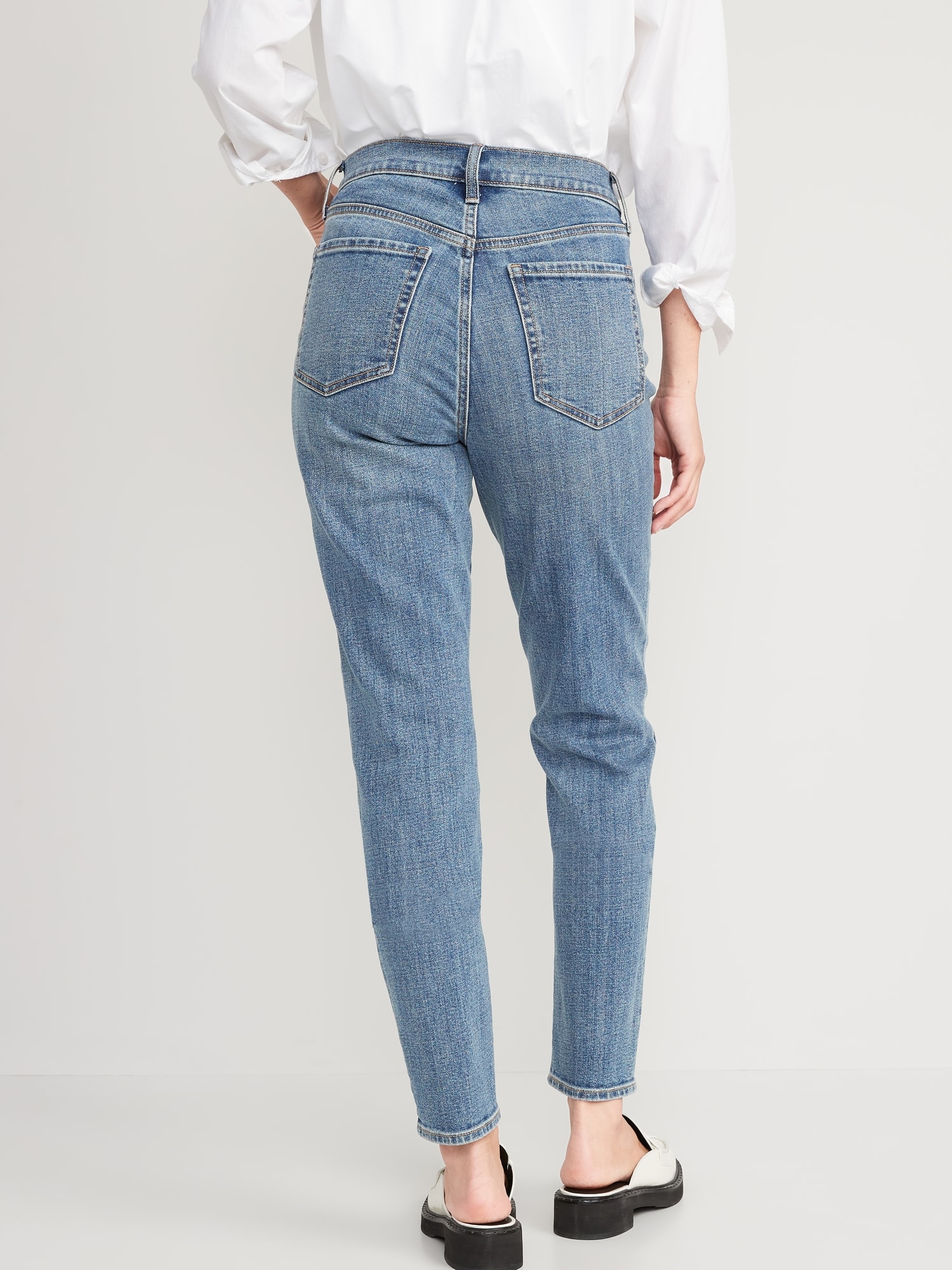 High V-Waisted O.G. Straight Ankle Jeans for Women | Old Navy