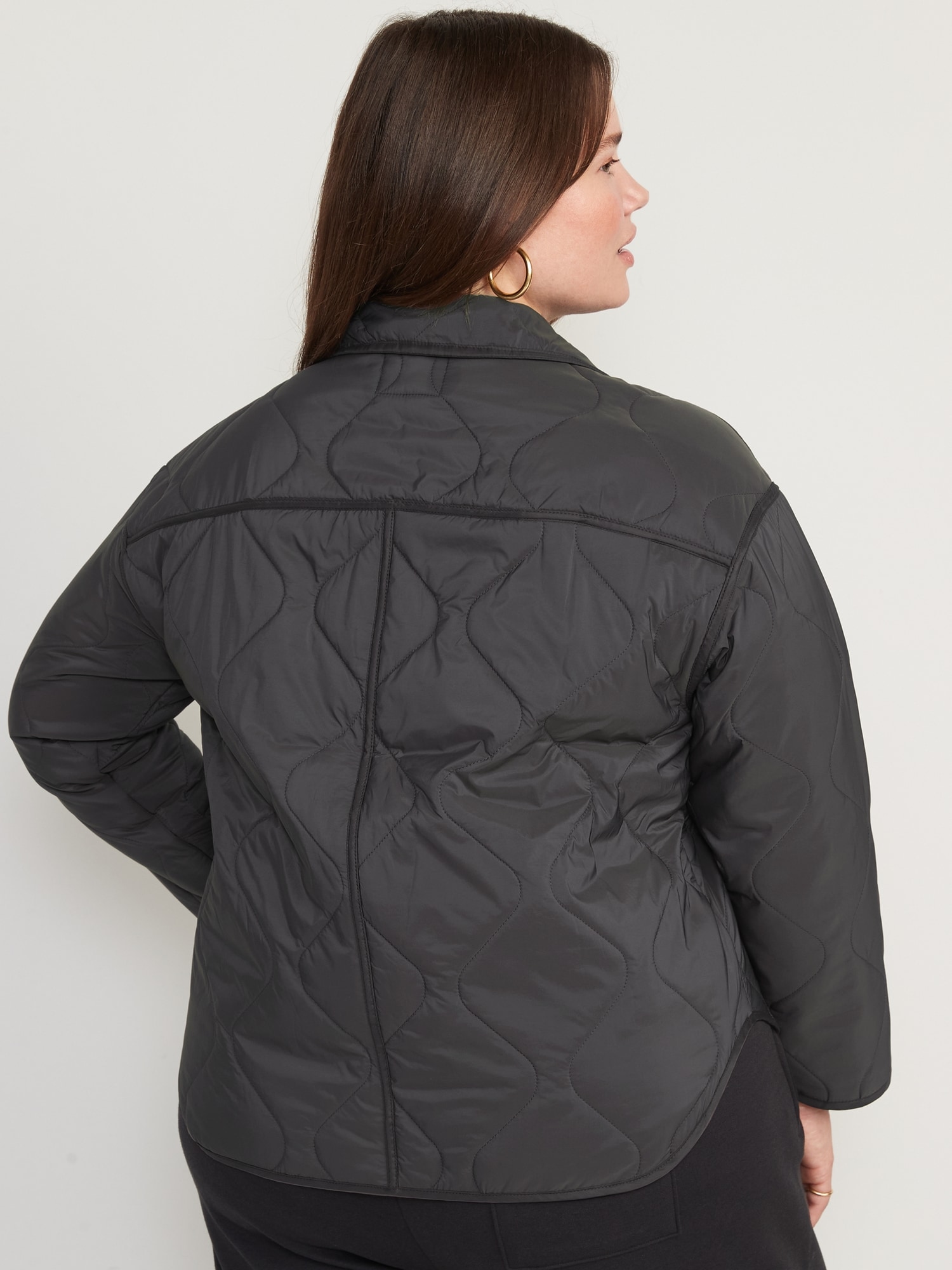 Oversized Quilted Utility Jacket for Women | Old Navy