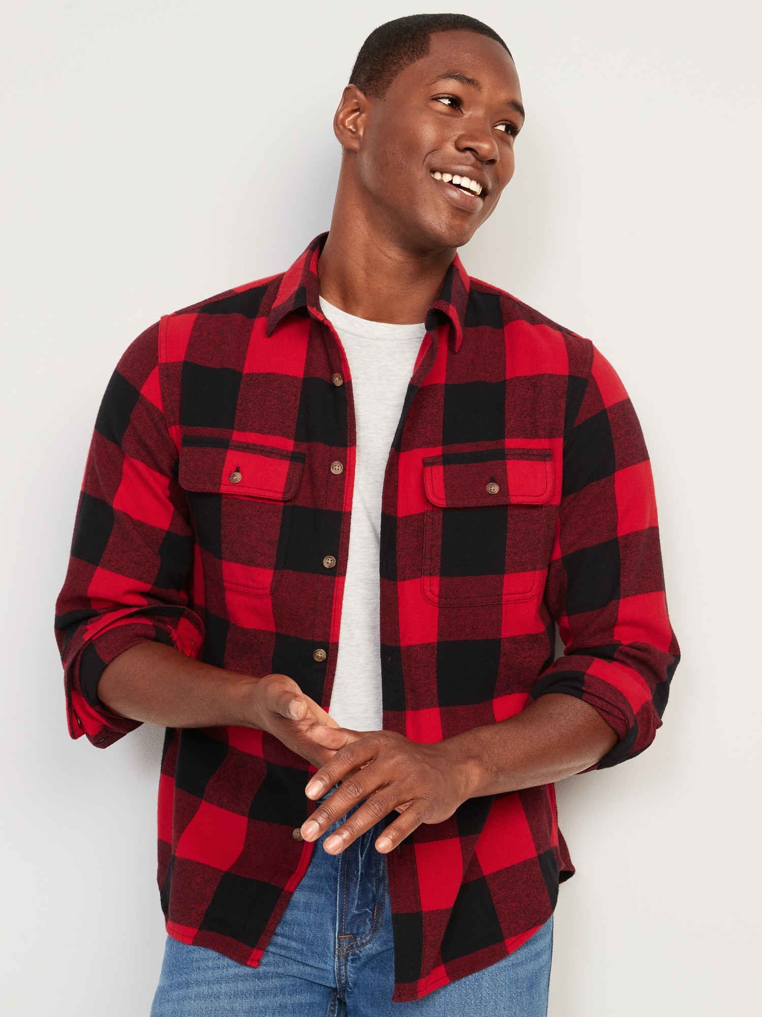 Old Navy plaid sweater - old money style men
