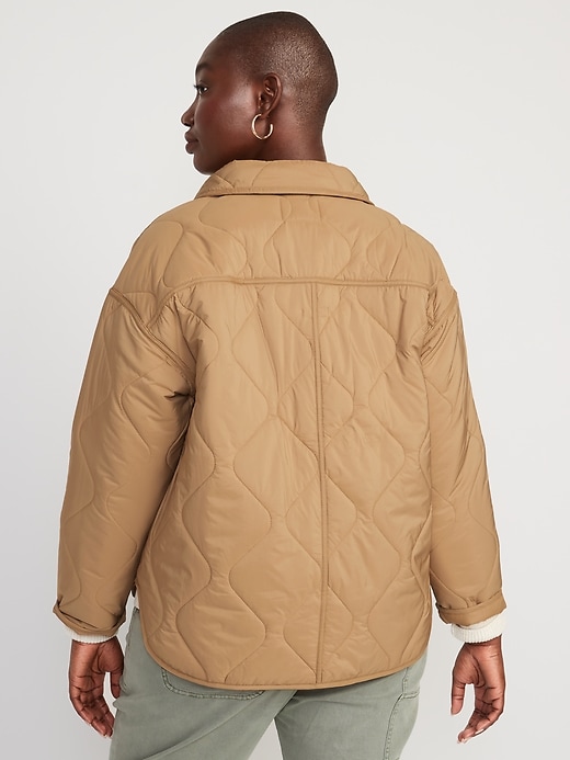 Image number 6 showing, Oversized Quilted Utility Jacket for Women