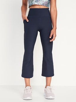 High-Waisted PowerSoft Flare Performance Leggings for Girls, Old Navy in  2023