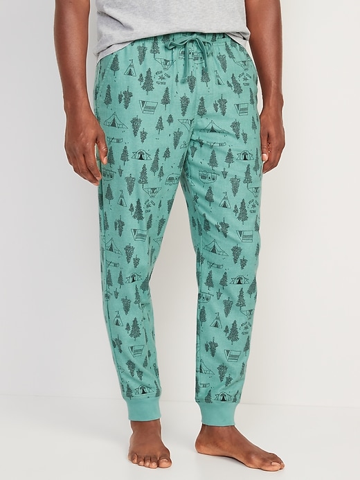 View large product image 1 of 3. Printed Flannel Jogger Pajama Pants