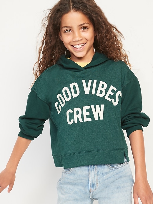Long-Sleeve Graphic Pullover Hoodie for Girls
