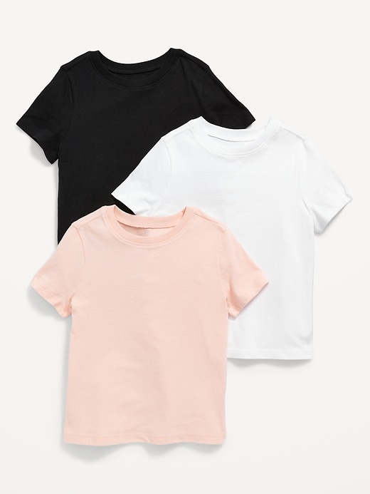 View large product image 1 of 2. Unisex Solid T-Shirt 3-Pack for Toddler