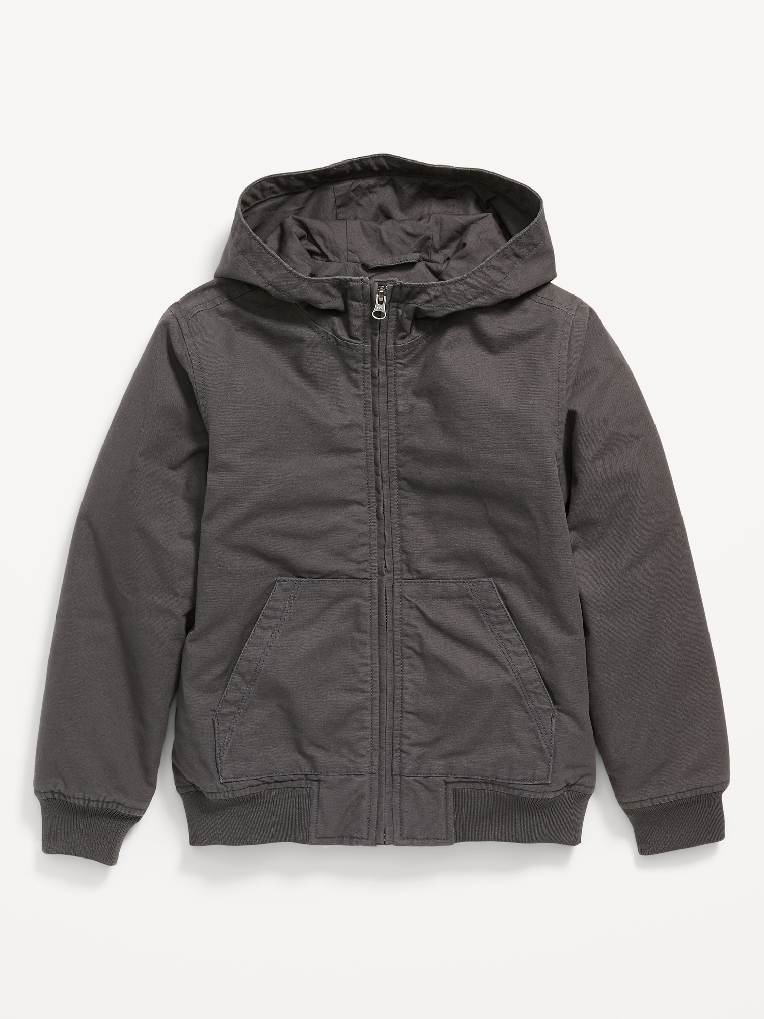 Hooded Canvas Utility Bomber Jacket for Boys | Old Navy