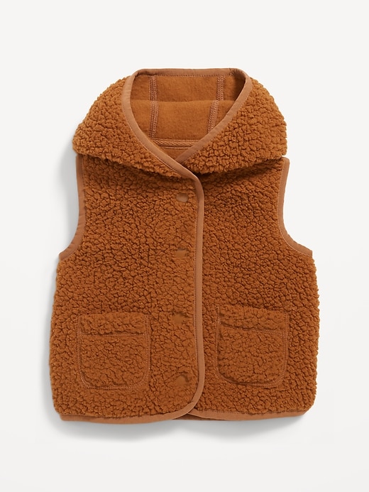 Unisex Cozy Hooded Sherpa Vest for Baby