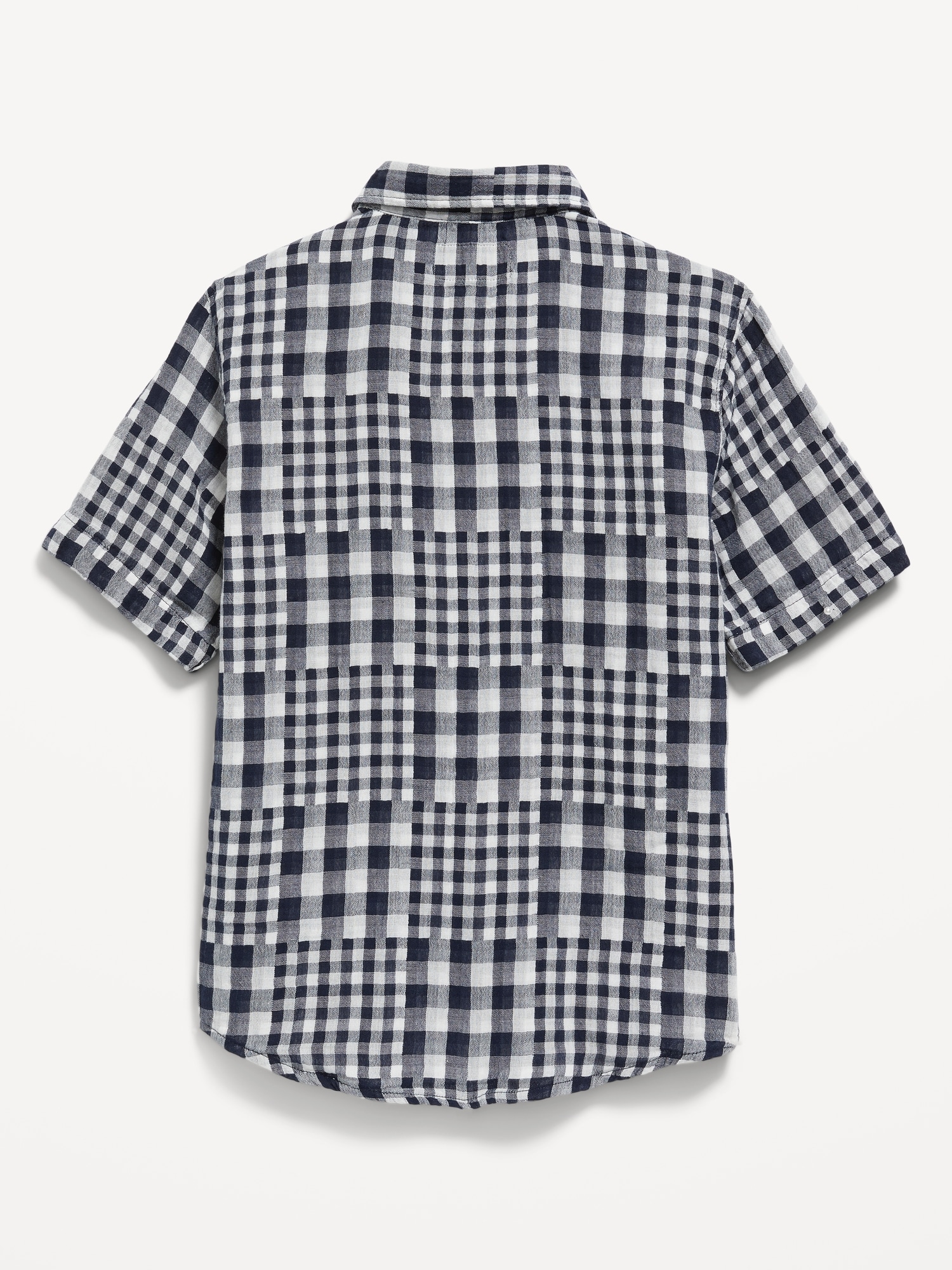 Patterned Double-Weave Short-Sleeve Shirt for Boys | Old Navy