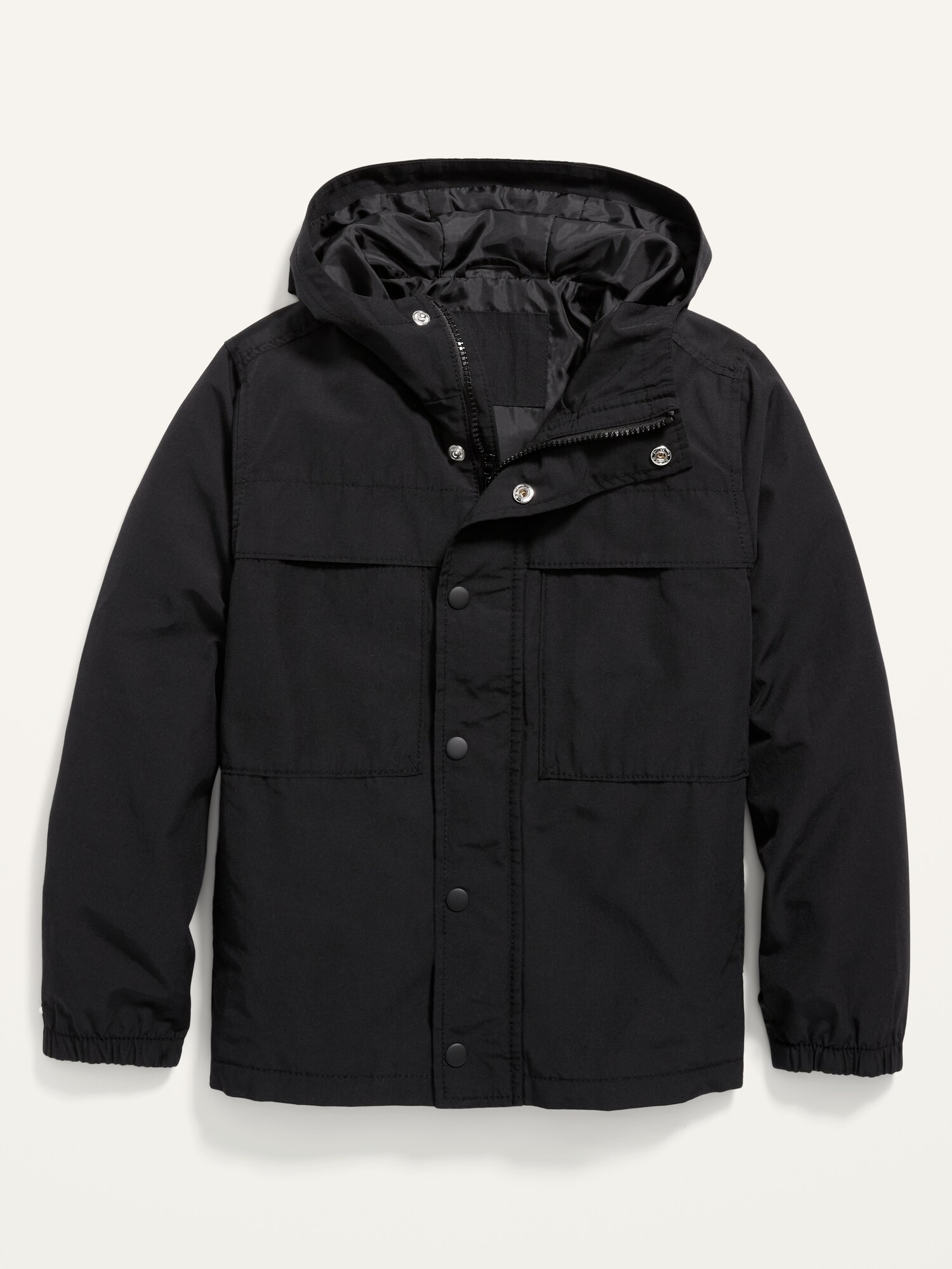 GenderNeutral Hooded Zip Utility Jacket for Kids Old Navy