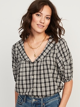 old navy womens plaid