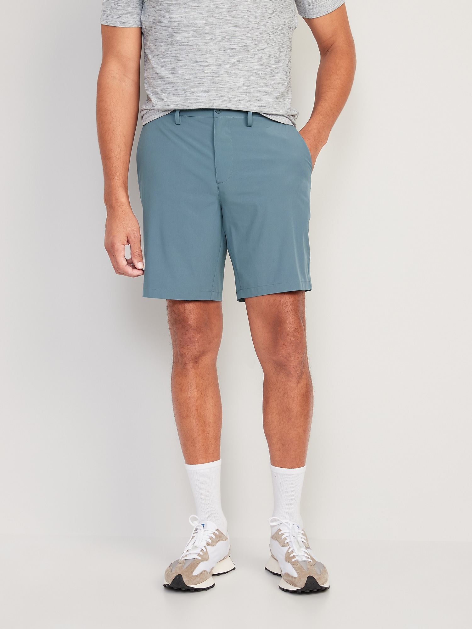 Old Navy StretchTech Go-Dry Cool Ripstop Chino Shorts -- 7-inch inseam blue. 1