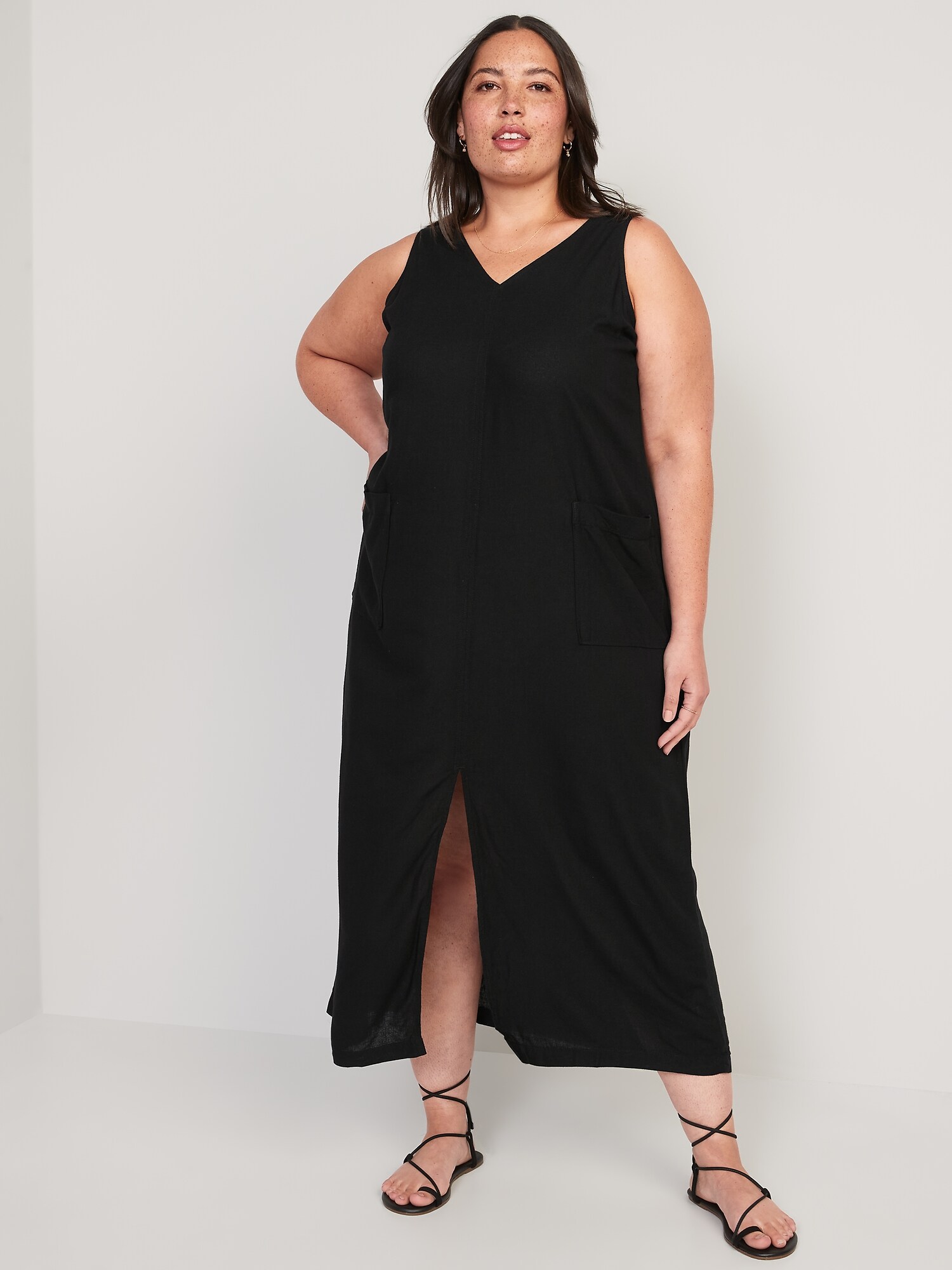 old navy split front maxi dress