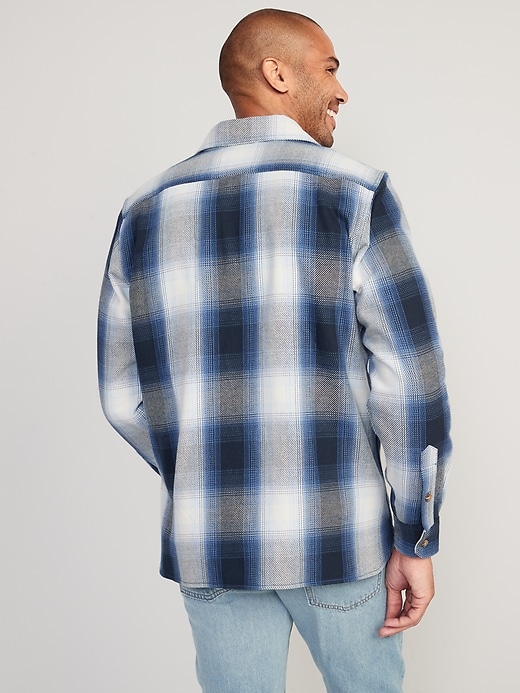 Image number 2 showing, Oversized Plaid Twill Shacket for Men