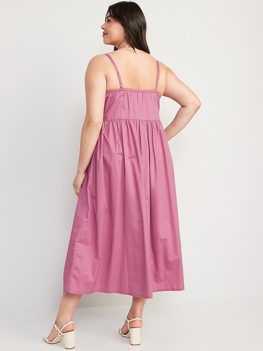 Image number 8 showing, Cotton-Poplin Cami Maxi Swing Dress for Women