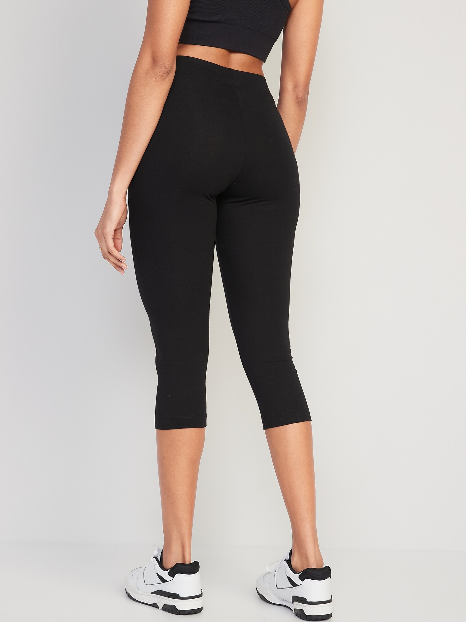 Женские леггинсы Old Navy High-Waisted Fashion Layering Cropped Leggings 3-Pack, цвет: Чёрный — фото 2