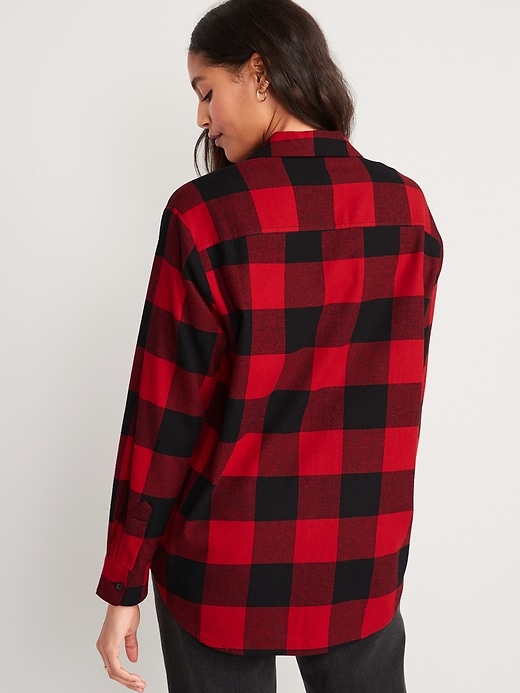 Image number 2 showing, Flannel Boyfriend Tunic Shirt