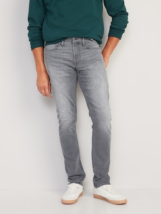 Image number 1 showing, Slim 360° Stretch Performance Gray Jeans for Men