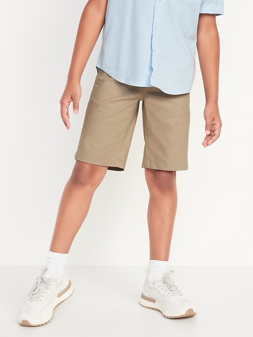 View large product image 1 of 5. Twill Straight Uniform Shorts for Boys (At Knee)