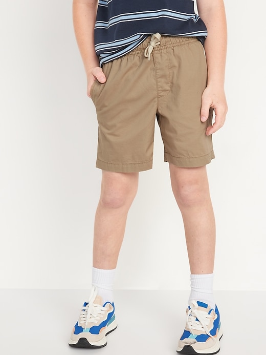 View large product image 1 of 4. Twill Non-Stretch Jogger Shorts for Boys (Above Knee)