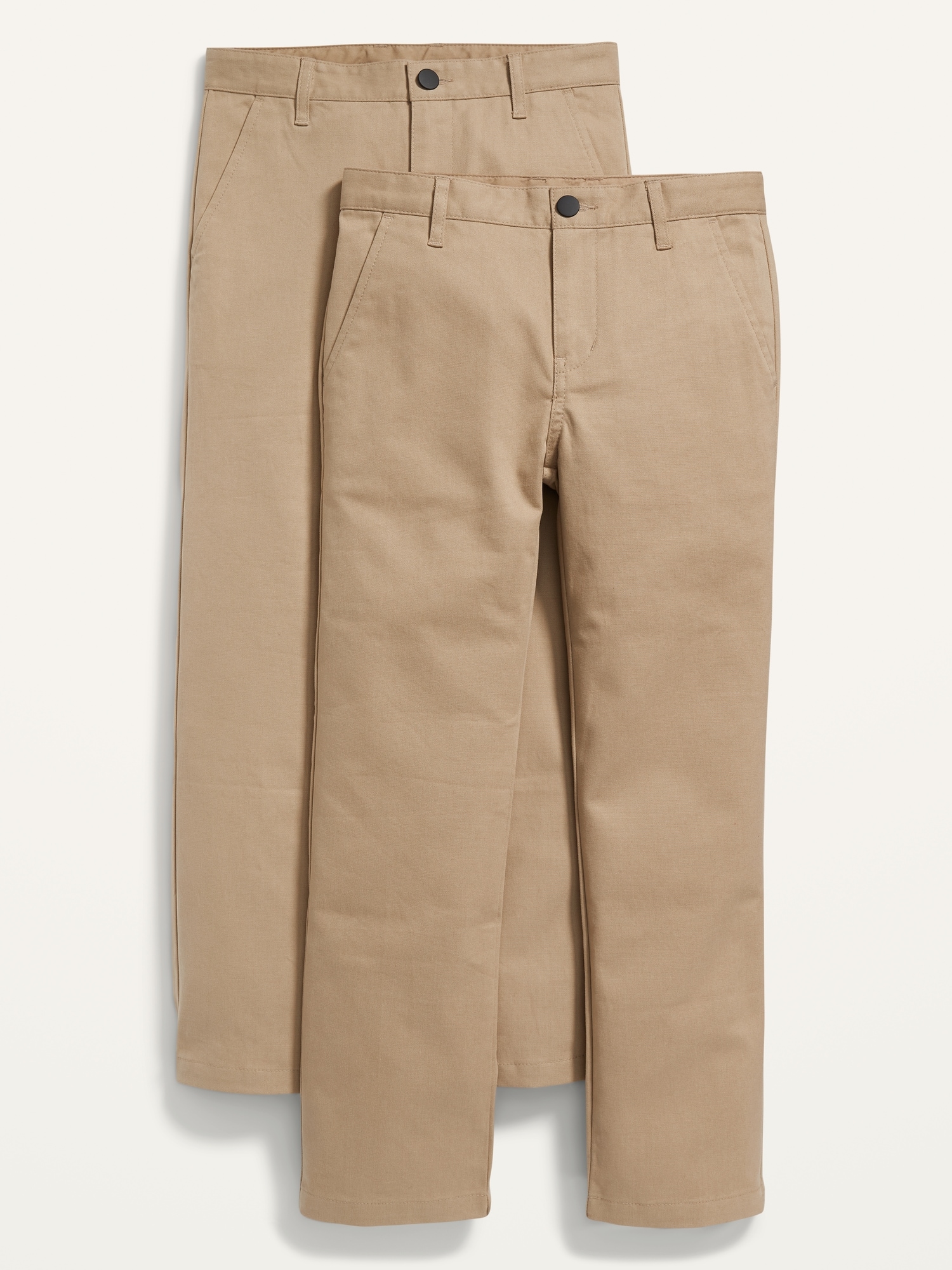 Old Navy Uniform Straight Leg Pants for Boys 2-Pack beige. 1