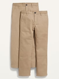 Image number 1 showing, Uniform Straight Leg Pants for Boys 2-Pack
